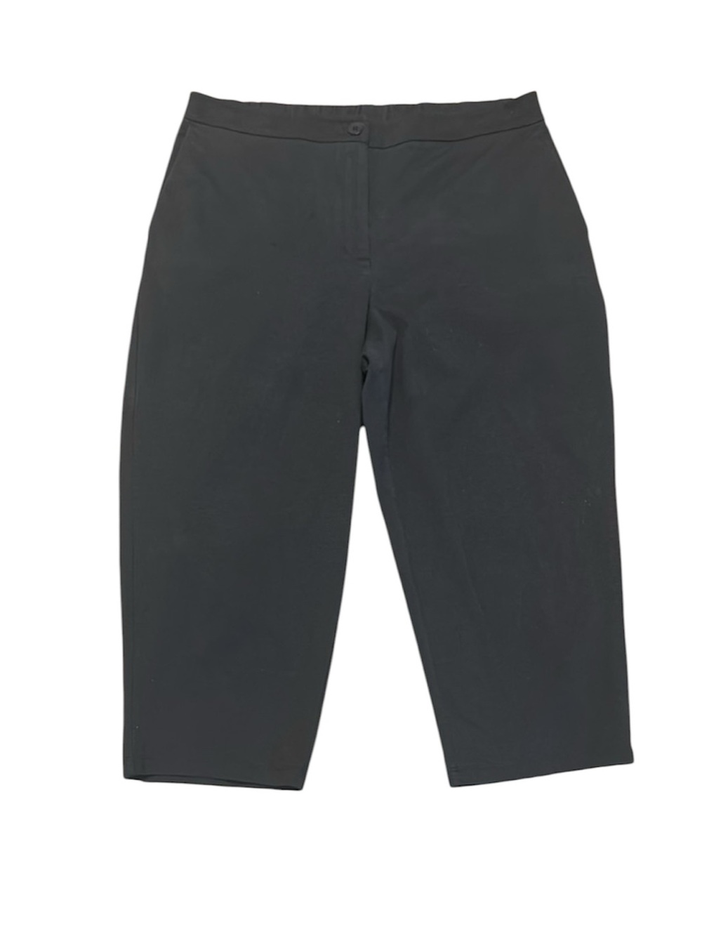 Eileen Fisher Black Button Waist Pants cropped Size Large